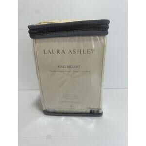 Laura Ashley Home Cotton Bedskirt, Yellow White Gingham King